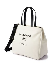 MILA MILAN(ミラミラン)/ミラミラン コルソ トートバッグ メンズ レディース ブランド ファスナー付き 大きめ 大容量 肩掛け A4 B4 mila milan 250503/ホワイト
