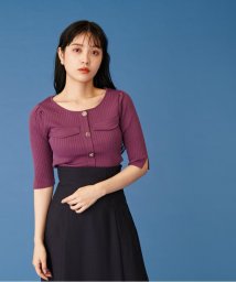 JILL by JILL STUART(ジル バイ ジル スチュアート)/ヴィンテージ調釦ニット/パープル