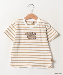 petit main(プティマイン)/【miffy】アップリケTシャツ/ベージュ