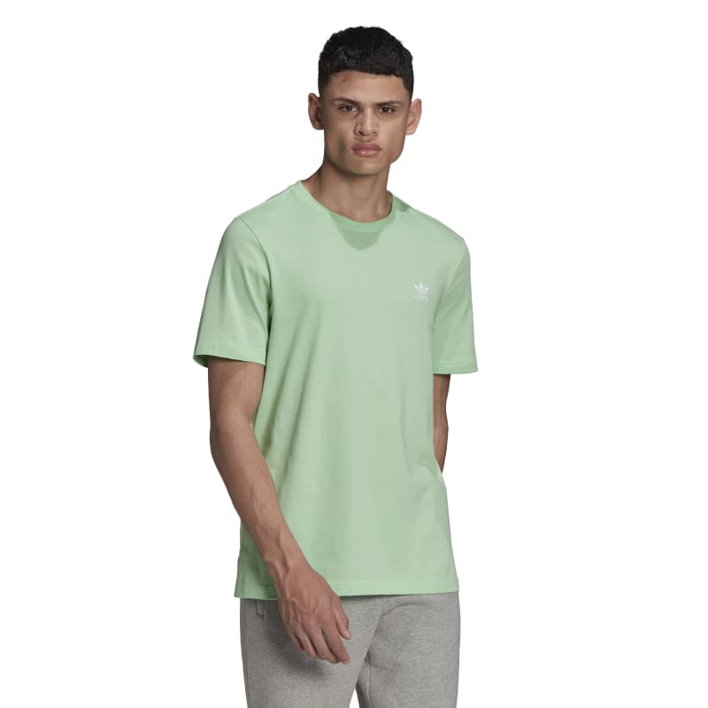 着丈長めLサイズ！adidas アディダス半袖Tシャツ 緑 トレフォイルロゴ