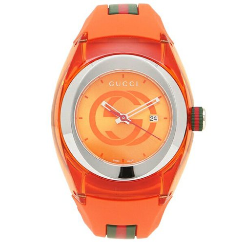 グッチ 時計 レディース メンズ シンク 36mm クォーツ オレンジ シルバー GUCCI YA137311 GUCCI グッチ 時計 レディース メンズ シンク 36mm クォーツ オレンジ
