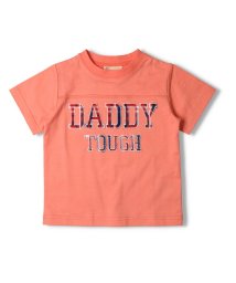 DaddyOhDaddy(ダディオダディ)/【子供服】 Daddy Oh Daddy (ダディオダディ) チェックロゴアップリケ付半袖Ｔシャツ 90cm～150cm V36841/オレンジ