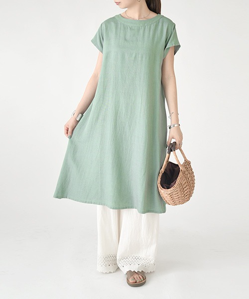 [prit] linen tunic one-piece