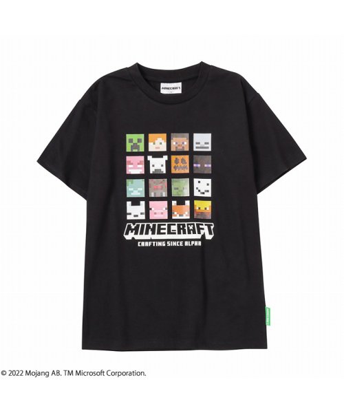 MAC HOUSE(kid's)(マックハウス（キッズ）)/Minecraft マインクラフト マイクラ 半袖Tシャツ MM2437/ブラック