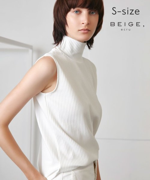 BEIGE，(ベイジ，)/【S－size】【GISELe6月号掲載】SENEZ / ハイネックカットソー/WHITE