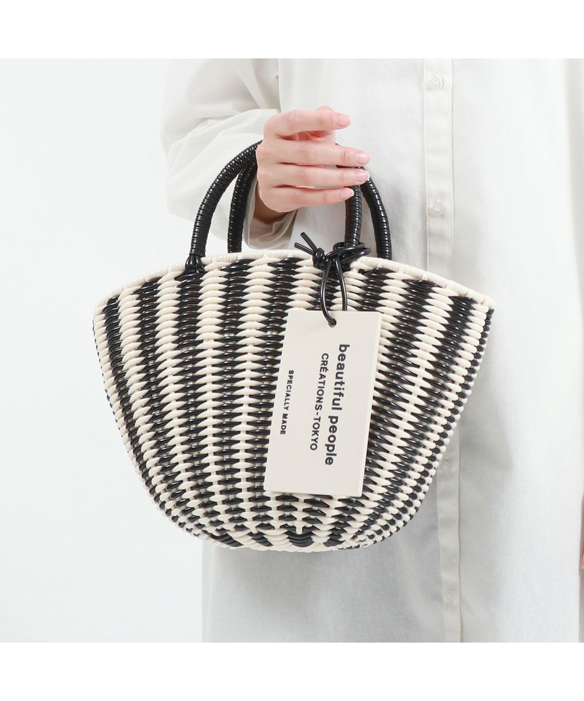 ビューティフルピープル かごバッグ beautiful people tube knitting basket S トートバッグ 7215611927