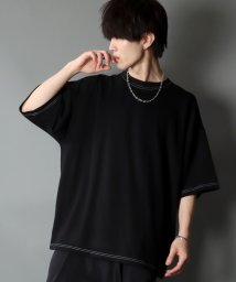 SITRY(SITRY)/【SITRY】COOL Cardboard wide crew neck pullover/クールダンボール ワイド クルーネック プルオーバー/ブラック