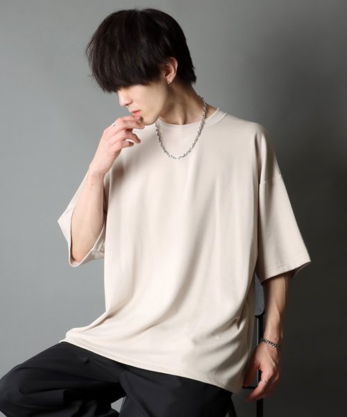 SITRY(SITRY)/【SITRY】COOL Cardboard wide crew neck pullover/クールダンボール ワイド クルーネック プルオーバー/ベージュ