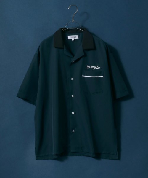 ANPAS(ANPAS)/【ANPAS】Oversized Bowling Shirt/オーバーサイズ ボウリングシャツ/グリーン