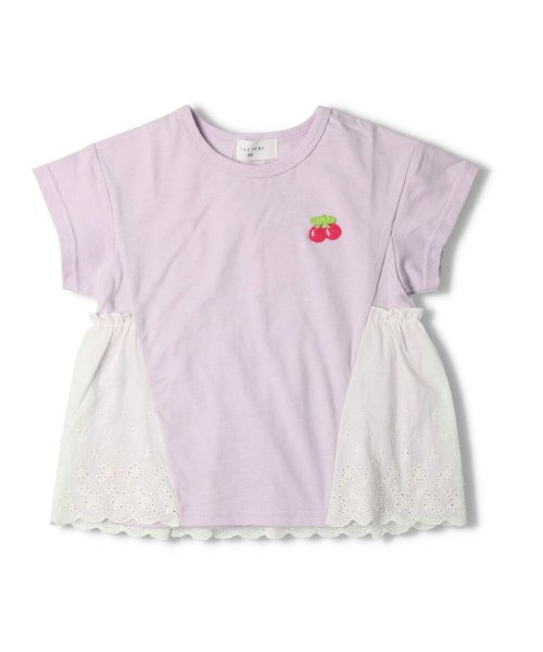 WILL MERY(ウィルメリー)/【子供服】   WILL MERY (ウィルメリー) レース切替半袖Ｔシャツ 80cm～130cm N46838/ラベンダー