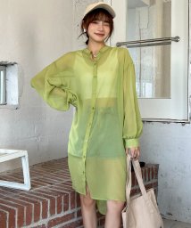 シャツワンピース グリーン カーキ 緑色 のファッション通販 Magaseek