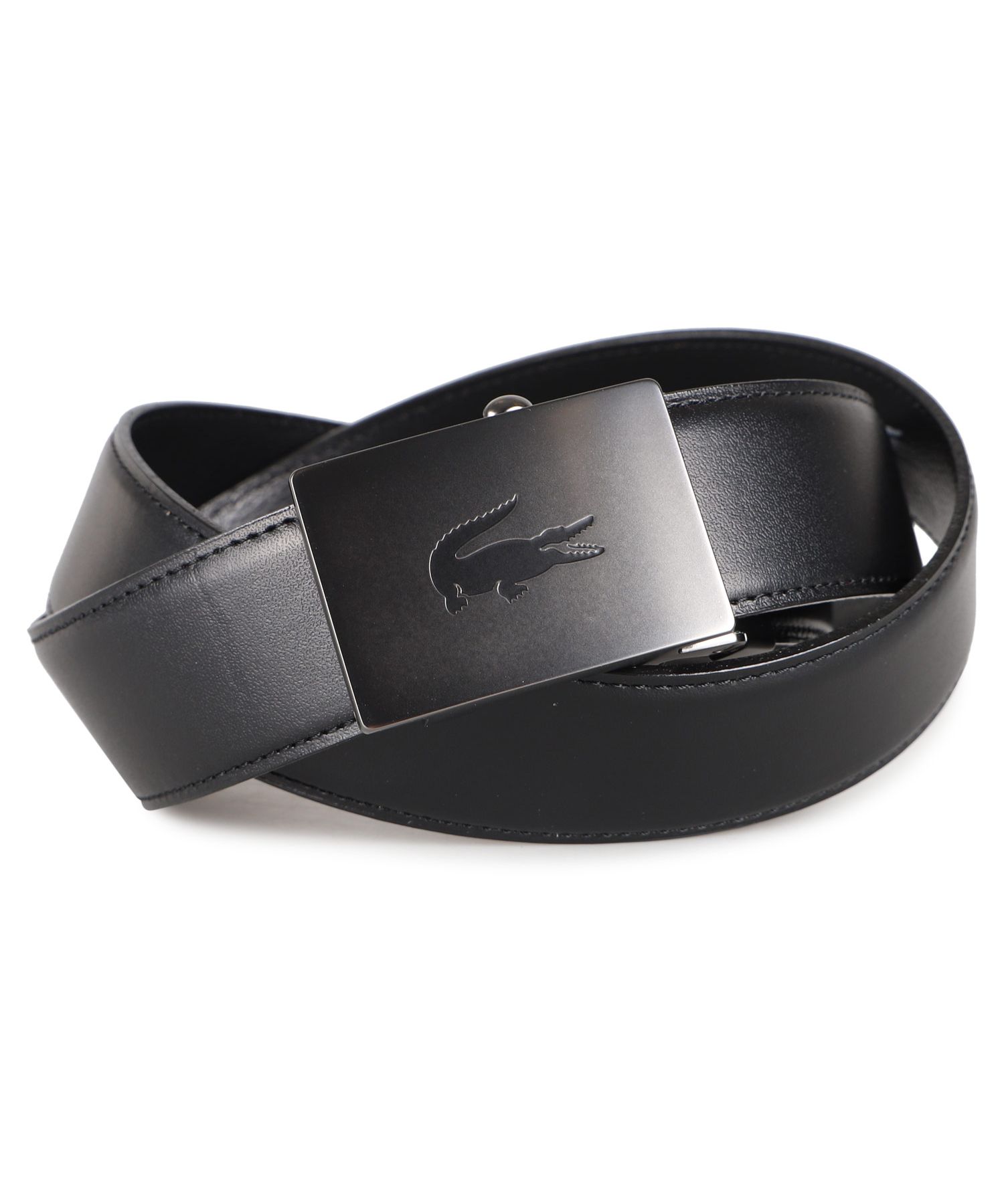 ラコステ LACOSTE ベルト レザーベルト メンズ 本革 BELT ブラック