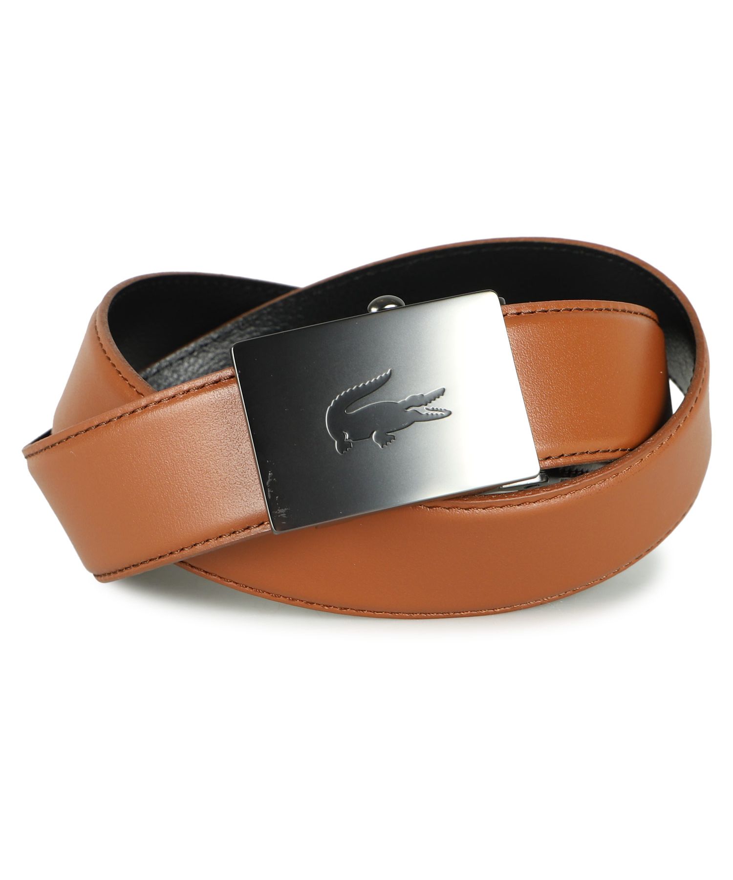 ラコステ LACOSTE ベルト レザーベルト メンズ 本革 BELT ブラック