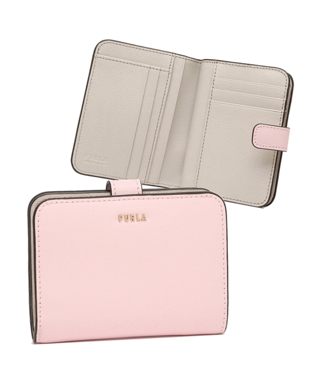 フルラ 二つ折り財布 バビロン Sサイズ コンパクト財布 ピンク グレー レディース FURLA PCY0UNO B30000 1338S
