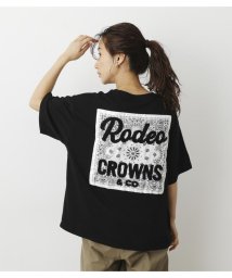 RODEO CROWNS WIDE BOWL(ロデオクラウンズワイドボウル)/COLORS BANDANA ビッグTシャツ/BLK