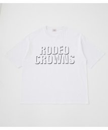 RODEO CROWNS WIDE BOWL(ロデオクラウンズワイドボウル)/SHADOW エンボスロゴ Tシャツ/WHT