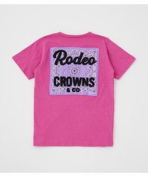 RODEO CROWNS WIDE BOWL(ロデオクラウンズワイドボウル)/キッズCOLORS BANDANA Tシャツ/PNK