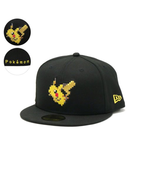 NEW ERA(ニューエラ)/【正規取扱店】ニューエラ NEW ERA 帽子 キャップ 59FIFTY Pokemon ポケモン 8Bit 帽子 コラボ キャラクター アウトドア/ブラック