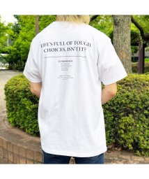 MODISH GAZE/LIFEバックレタリング半袖Tシャツ/504786618