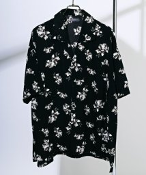 LUXSTYLE/花柄BIGオープンカラー半袖シャツ/半袖シャツ メンズ オープンカラー ビッグシルエット 花柄/504786730