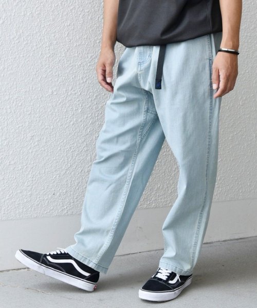 【SHIPS any別注】GRAMiCCi: オーガニックコットン ルーズテーパード ストレッチ デニム パンツ◆ SHIPS