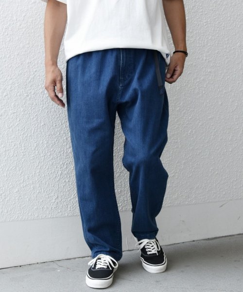 【SHIPS any別注】GRAMiCCi: オーガニックコットン ルーズテーパード ストレッチ デニム パンツ◆ SHIPS