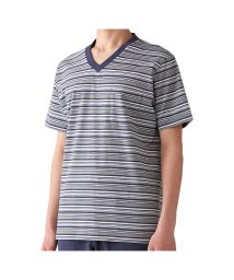 EPOCA UOMO/ エポカ ウォモ EPOCA UOMO Tシャツ 半袖 カットソー メンズ Vネック ボーダー グレー ネイビー 0385－37/504785988