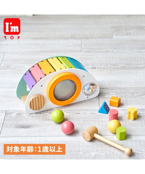アイムトイ Imtoy 打楽器 型はめ パズル ロッキングアクティビティ 男の子 女の子 1歳から 知育玩具 おもちゃ 木のおもちゃ 音あそび Im アイムトイ Imtoy Magaseek