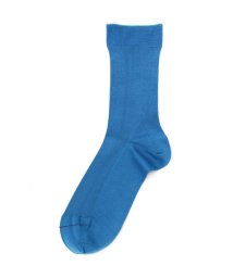 B'2nd(ビーセカンド)/ MARCOMONDE（マルコモンド）fine gauge cotton ribbed socks/ソックス/ブルー