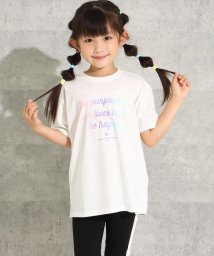 ANAP KIDS(アナップキッズ)/グラデーションロゴビッグTシャツ/ホワイト