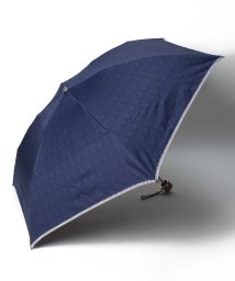 LANVIN Collection(umbrella)(ランバンコレクション（傘）)/LANVIN CLLECTION（ランバンコレクション）晴雨兼用折りたたみ日傘　刺繍モノグラム/ディープブルー