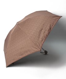 LANVIN Collection(umbrella)(ランバンコレクション（傘）)/LANVIN CLLECTION（ランバンコレクション）晴雨兼用折りたたみ日傘　刺繍モノグラム/ブラウン