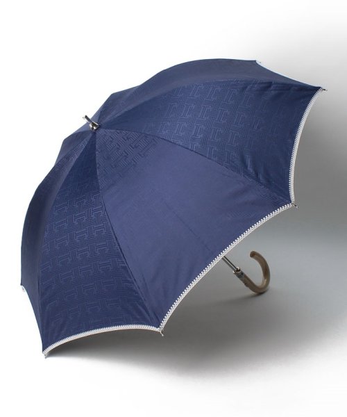 LANVIN Collection(umbrella)(ランバンコレクション（傘）)/LANVIN CLLECTION（ランバンコレクション）晴雨兼用日傘　刺繍モノグラム/ディープブルー