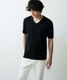 MK homme(エムケーオム)/ランダムテレコTシャツ/ブラック