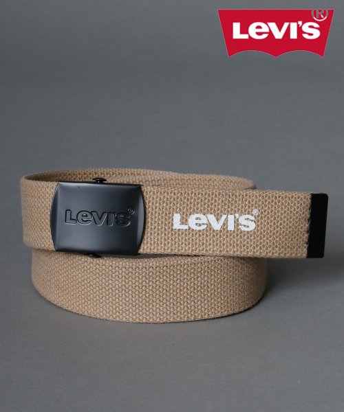 SITRY(SITRY)/★【SITRY】【Levi's】リーバイス ブラックバックル GIベルト / メンズ レディース ベルト ガチャベルト カジュアル/ベージュ