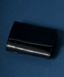 ANPAS(ANPAS)/【ANPAS】イタリアンレザー 三つ折り財布 コンパクト メンズ レディース 本革 革 財布 サイフ /ブラック