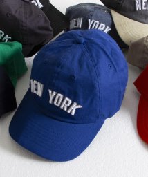 GLOSTER(GLOSTER)/【NEW HATTAN/ニューハッタン】ベースボールキャップ NEW YORK embroidery/ブルー