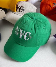 GLOSTER(GLOSTER)/【NEW HATTAN/ニューハッタン】NYC 刺繍ロゴ キャップ embroidery/グリーン