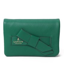LANVIN COLLECTION(BAG)(ランバンコレクション（バッグ）)/二つ折りコンパクト財布【ラペリパース】/グリーン