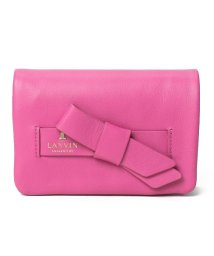 LANVIN COLLECTION(BAG)(ランバンコレクション（バッグ）)/二つ折りコンパクト財布【ラペリパース】/ピンク