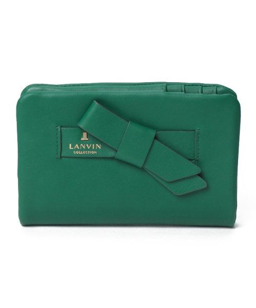 LANVIN COLLECTION(BAG)(ランバンコレクション（バッグ）)/二つ折り財布【ラペリパース】/グリーン