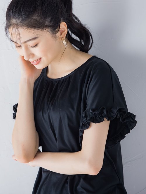 セール 袖フリル半袖カットソー 手洗い可能 ケティ Ketty Magaseek