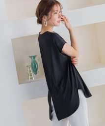 VICKY(ビッキー)/さらさらフレンチスリーブTシャツ《抗菌/防臭/吸水速乾/ＵＶカット/手洗い可能》/ブラック