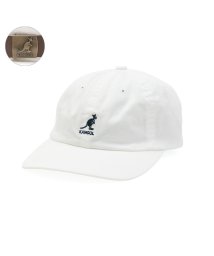 KANGOL(KANGOL)/カンゴール キャップ KANGOL Washed Baseball コットン 綿 牛革 レザー 帽子 ベースボールキャップ 浅め 無地 105－169002/ホワイト