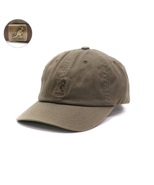 KANGOL(KANGOL)/カンゴール キャップ KANGOL Washed Baseball コットン 綿 牛革 レザー 帽子 ベースボールキャップ 浅め 無地 105－169002/ブラウン