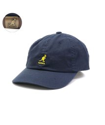 KANGOL(KANGOL)/カンゴール キャップ KANGOL Washed Baseball コットン 綿 牛革 レザー 帽子 ベースボールキャップ 浅め 無地 105－169002/ネイビー