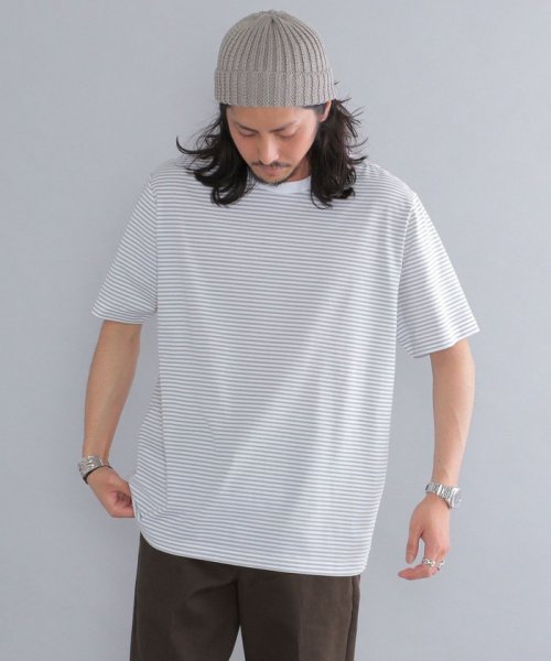セール Ships 接触冷感 アイスタッチ プレーティングジャージー ソリッド ボーダー クルーネック Tシャツ シップス メン Ships Men Magaseek