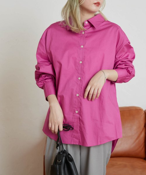 ウィゴー Wego カラーオーバーサイズシャツ Magaseek