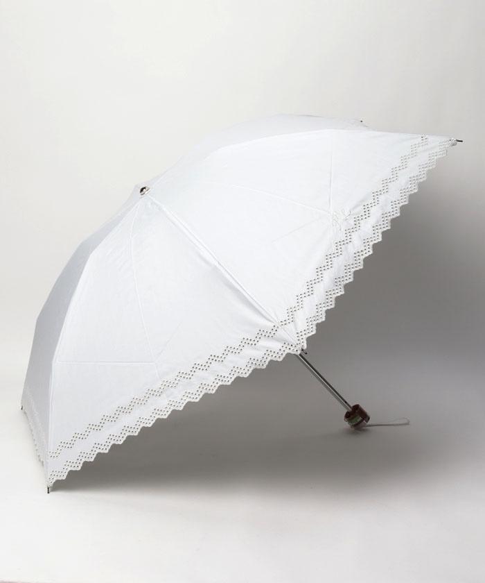 晴雨兼用折りたたみ日傘 ”無地 刺繍”