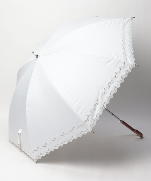 POLO RALPH LAUREN(umbrella)(ポロラルフローレン（傘）)/晴雨兼用日傘 ”無地 刺繍”/オフホワイト